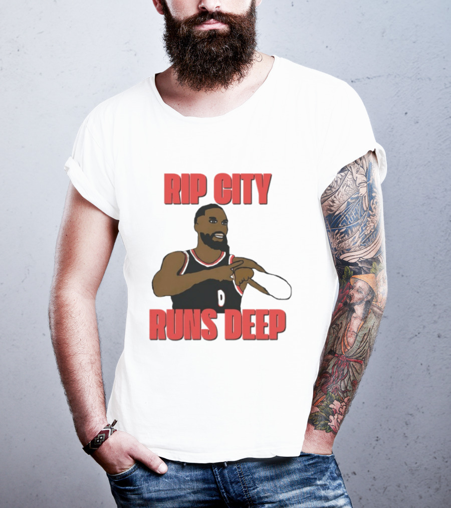 RIP City Runs Deep Basketball Tribute Player 0 T-Shirt