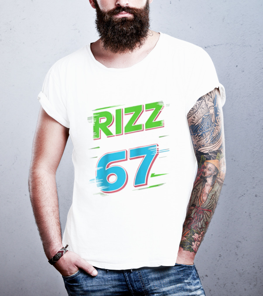 Rizz 67 Colorful Brushstroke T-Shirt