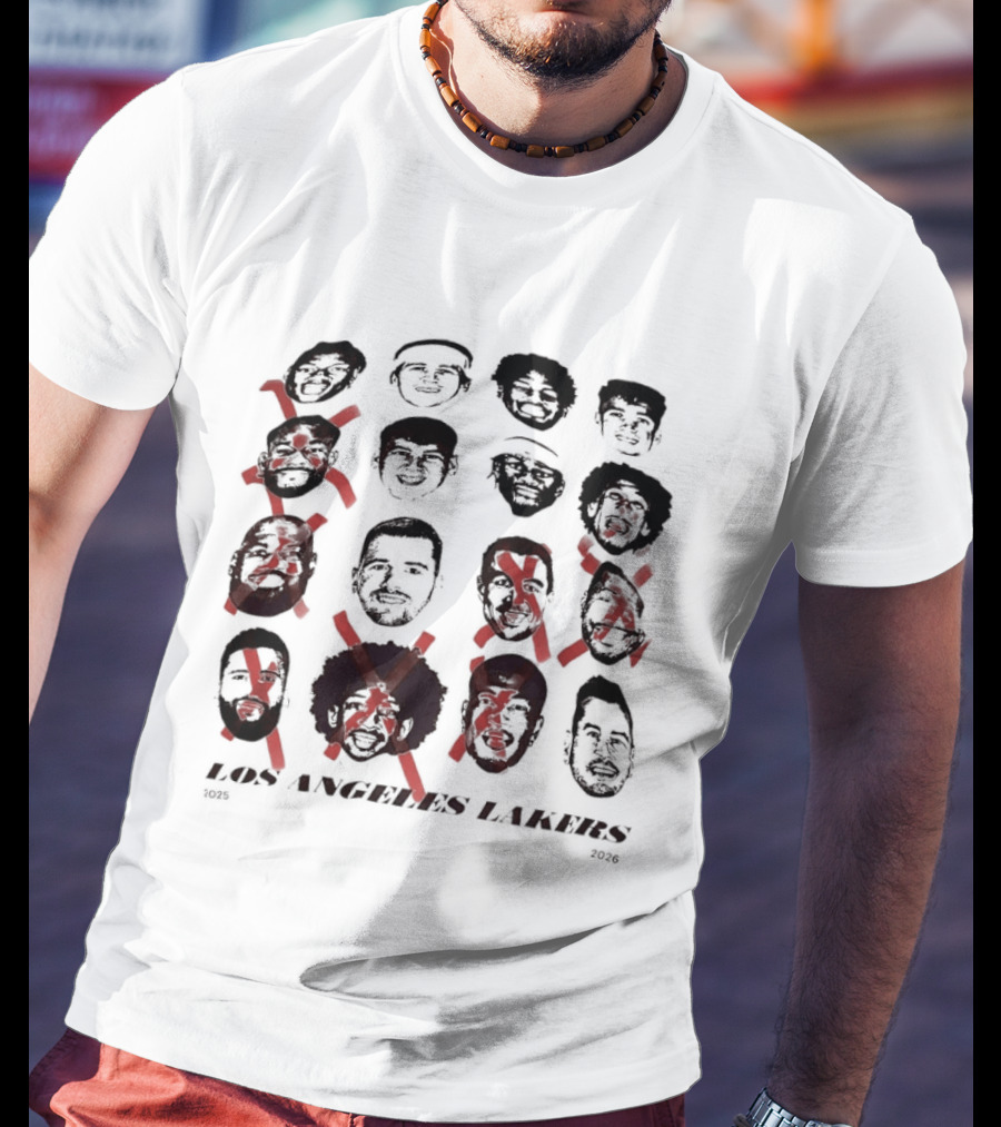 Los Angeles Lakers 2025 2026 Swag Head Basketball T-Shirt