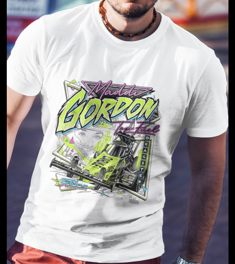 Maddi Gordon Top Fuel Dragster Ron Capps Motorsports Neon T-Shirt