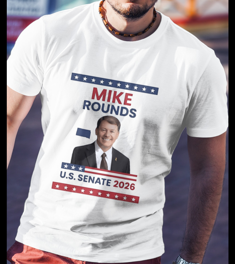 Mike Rounds U.S. Senate 2026 South Dakota USA Flag T-Shirt
