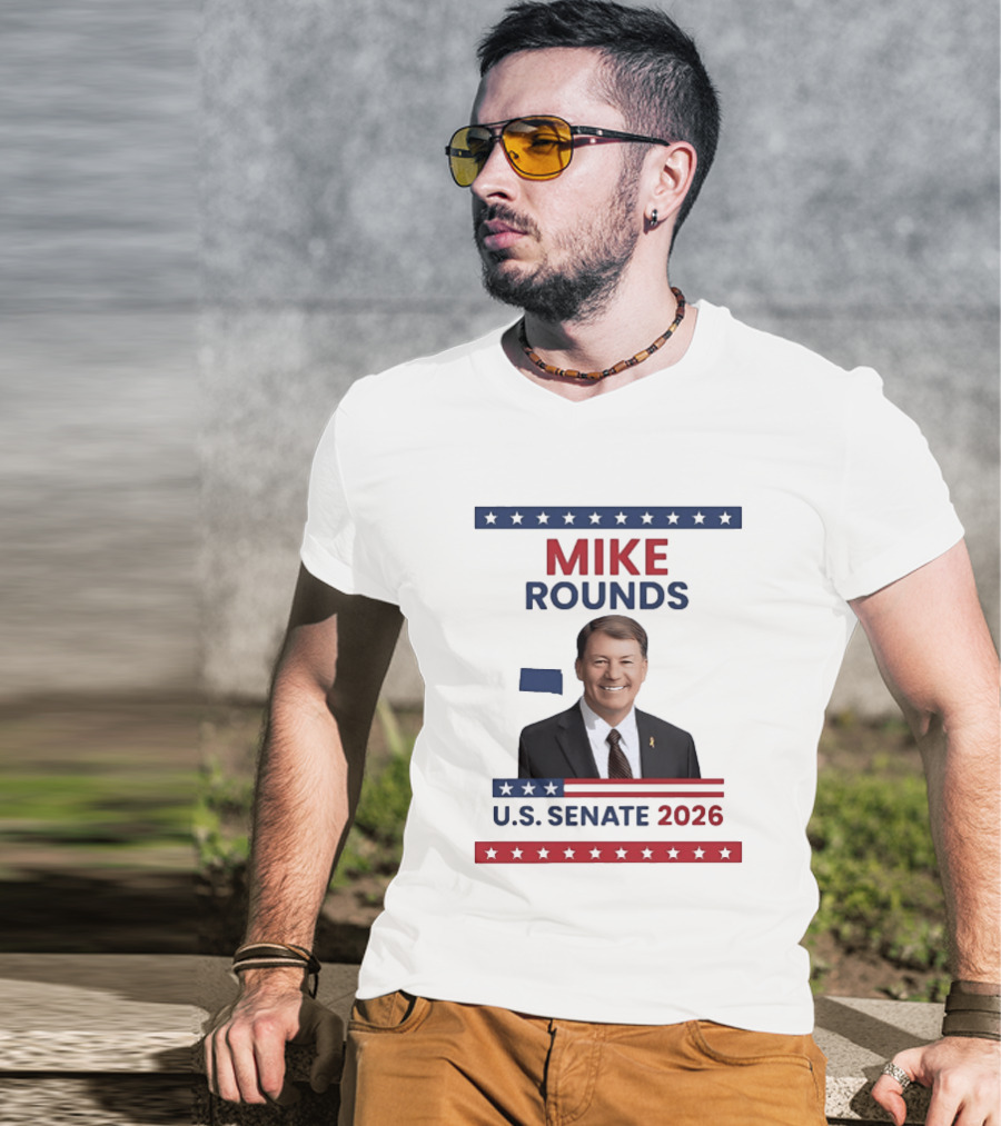 Mike Rounds U.S. Senate 2026 South Dakota USA Flag T-Shirt