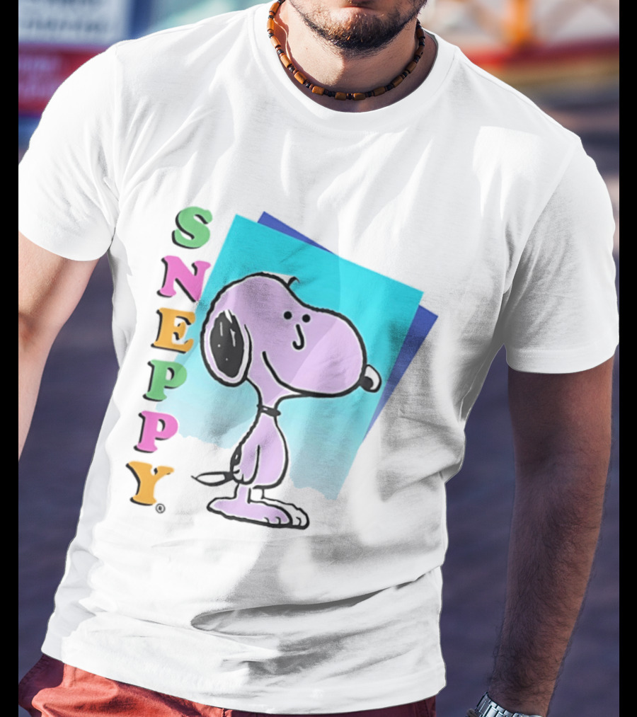 Sneppy Obvious Plant 1991 Bootleg Snoopy Cartoon Character With Multicolored T-Shirt