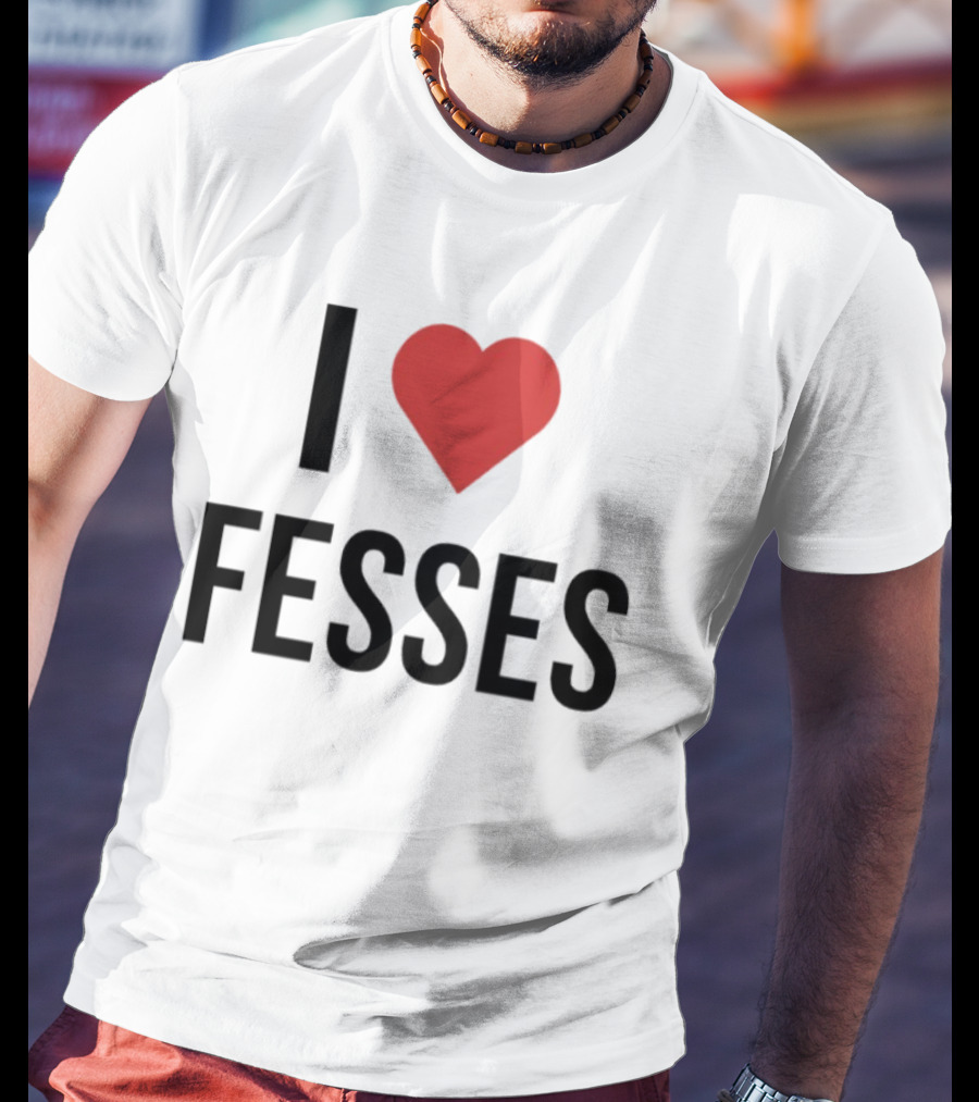 I Heart Fesses Bold Red Heart T-Shirt