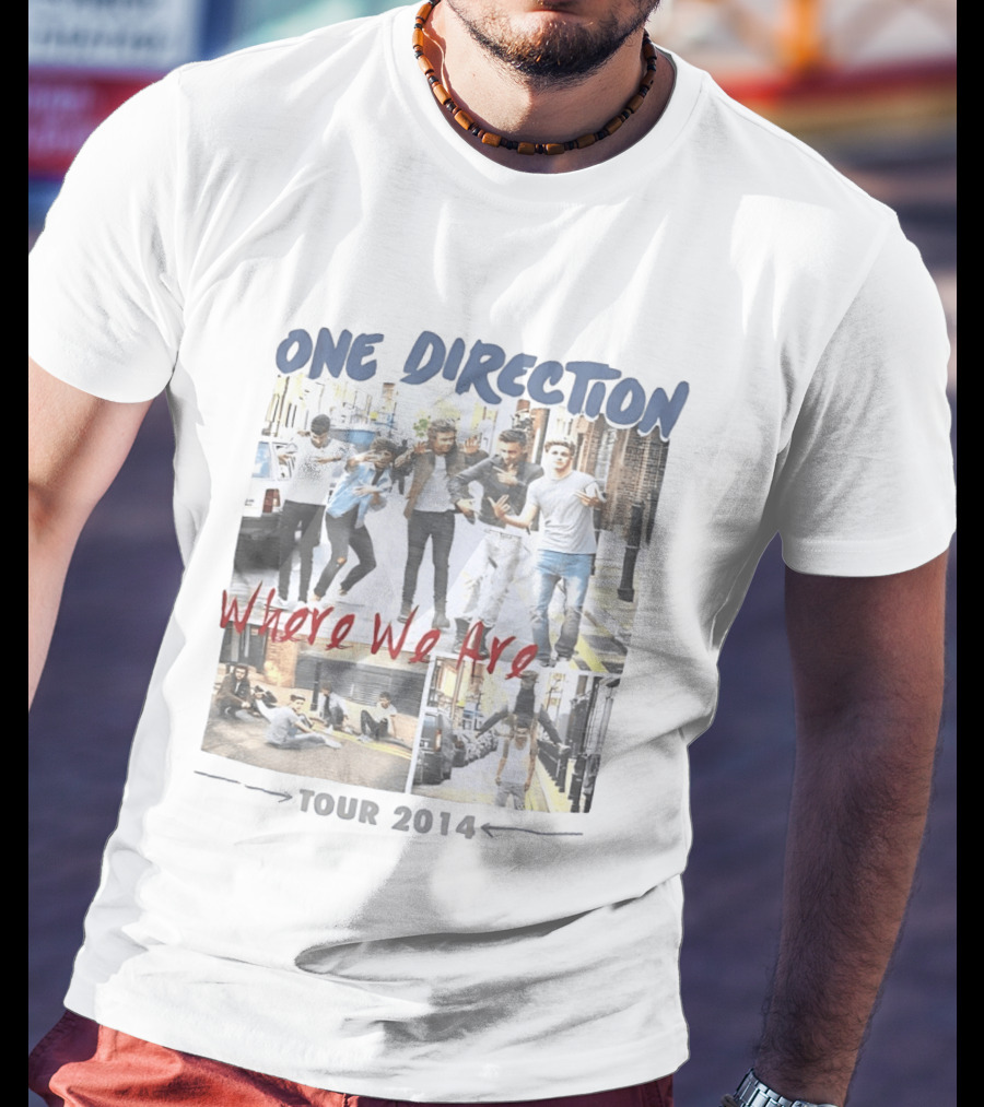 One Direction Where We Are Tour 2014 Collage Streets Photos T-Shirt