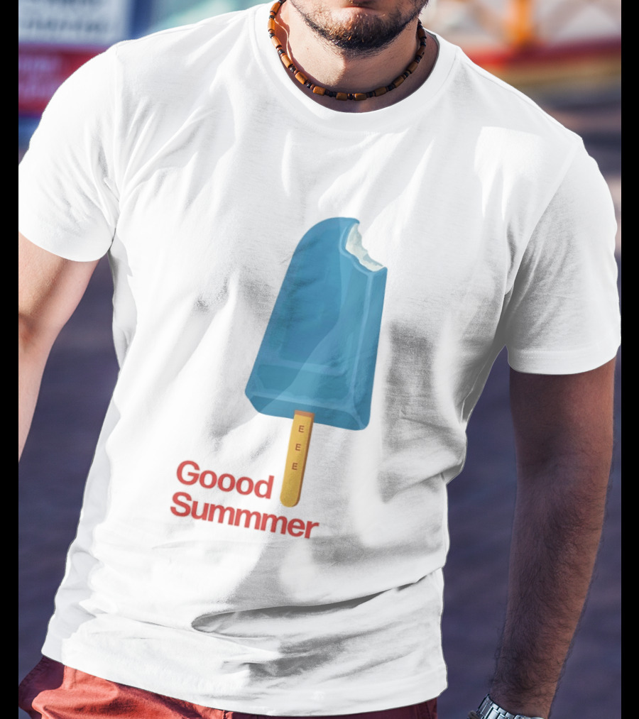 Popsicle Goood Summmer EEE Blue Ice Cream Treat T-Shirt