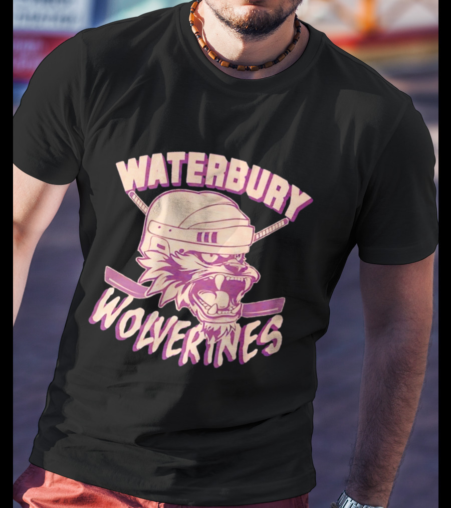 Waterbury Wolverines Happy Gilmore Hockey Helmet Wolverine T-Shirt