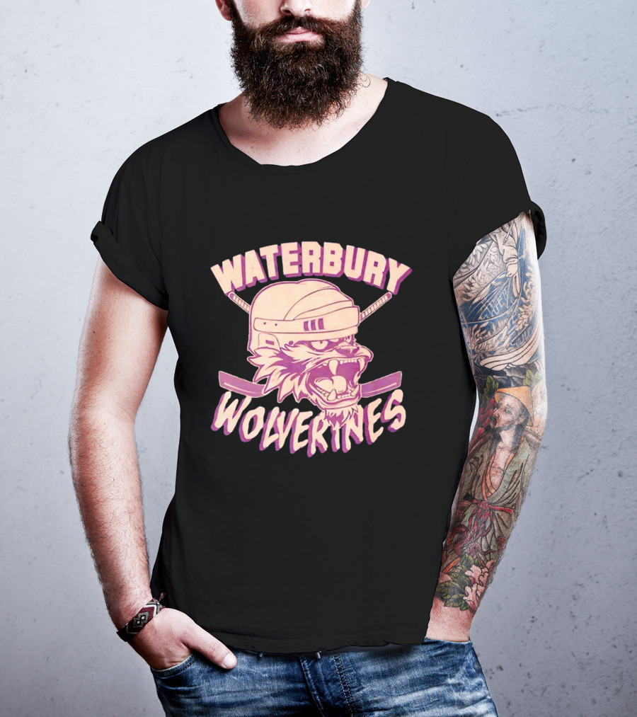 Waterbury Wolverines Happy Gilmore Hockey Helmet Wolverine T-Shirt