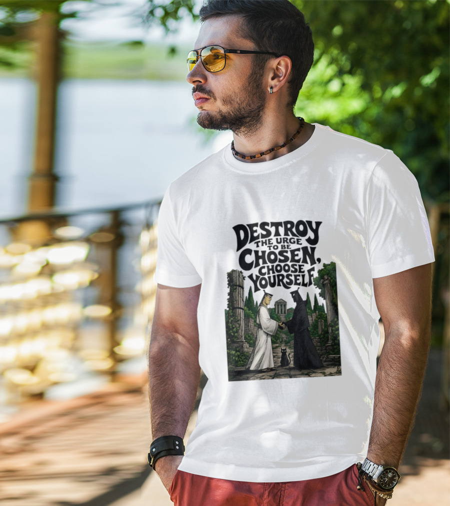 Destroy The Urge To Be Chosen Choose Yourself Samurai Jack Ancient Ruins Scene T-Shirt