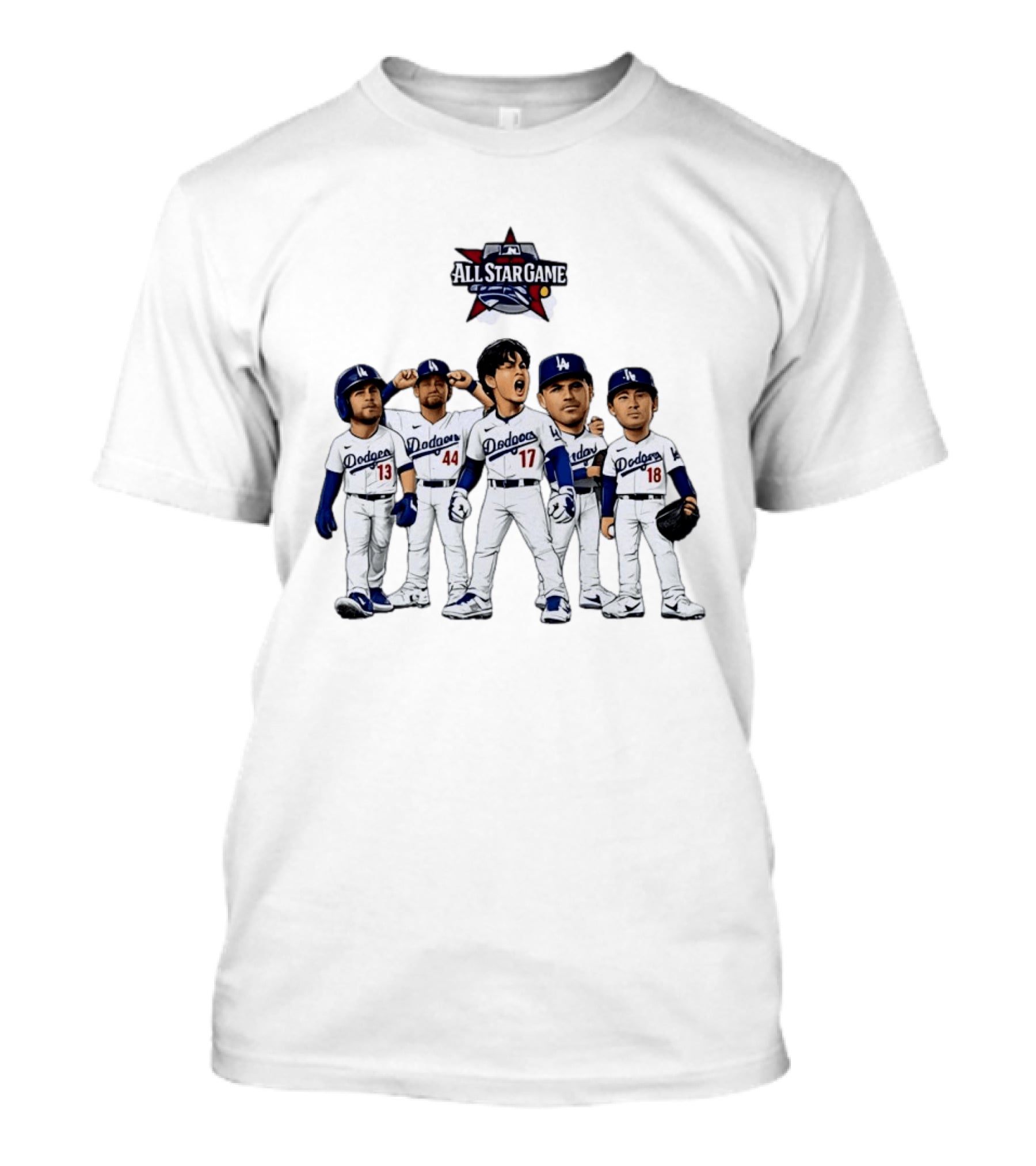Los Angeles Dodgers All Star Game Shohei Ohtani Freddie Freeman Max Muncy Andy Pages Yoshinobu Yamamoto T-Shirt