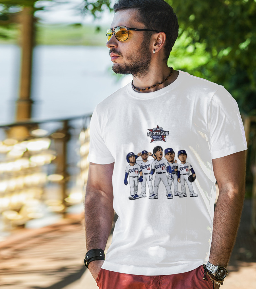 Los Angeles Dodgers All Star Game Shohei Ohtani Freddie Freeman Max Muncy Andy Pages Yoshinobu Yamamoto T-Shirt