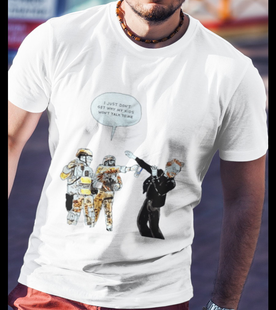 Priest With Soldiers And Kids Speech Bubble T-Shirt