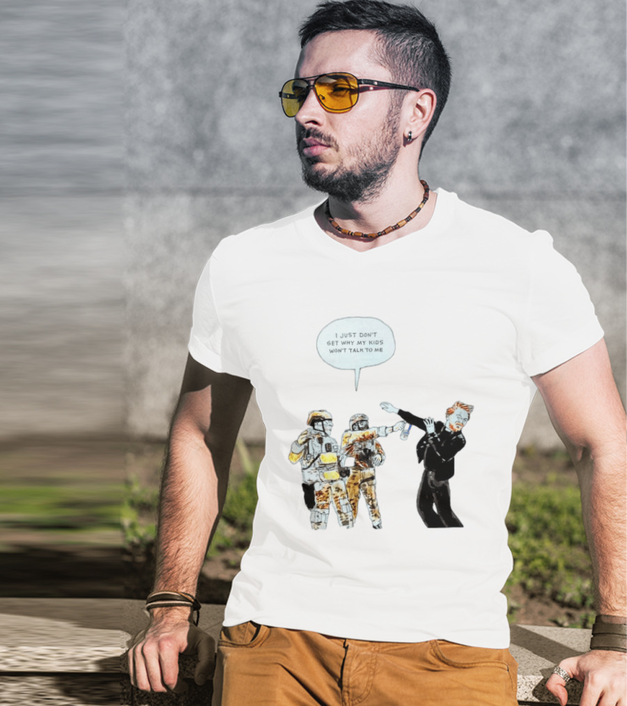 Priest With Soldiers And Kids Speech Bubble T-Shirt
