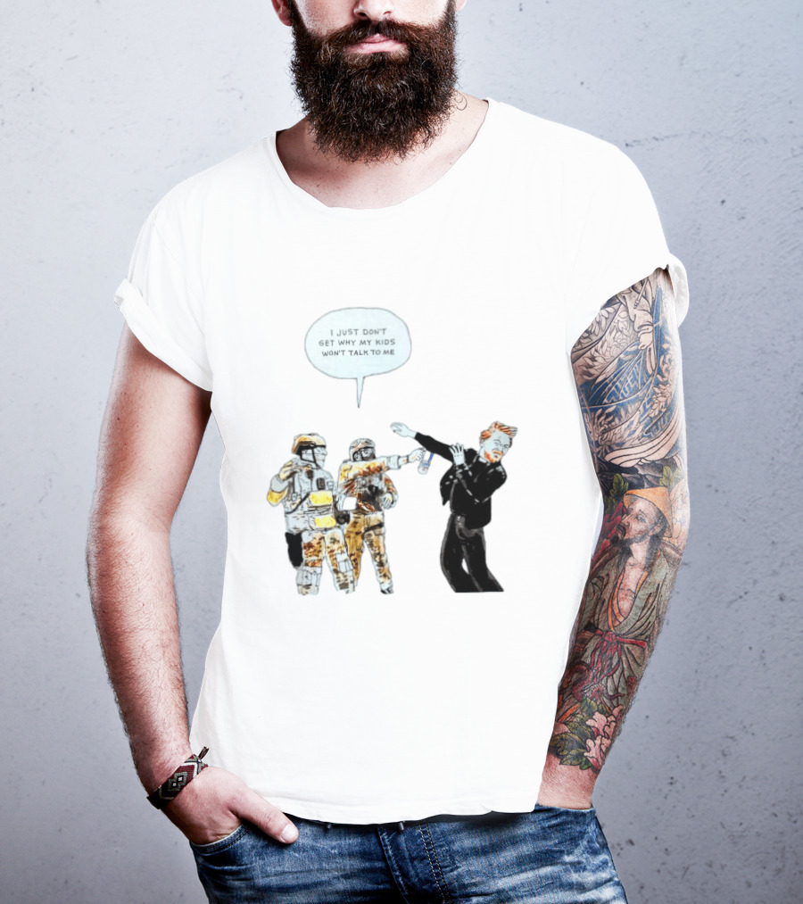 Priest With Soldiers And Kids Speech Bubble T-Shirt