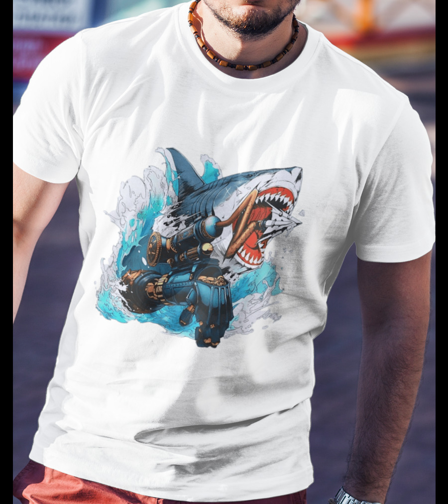 Steampunk Shark Lies Of P Puppet String Adventure Magic T-Shirt