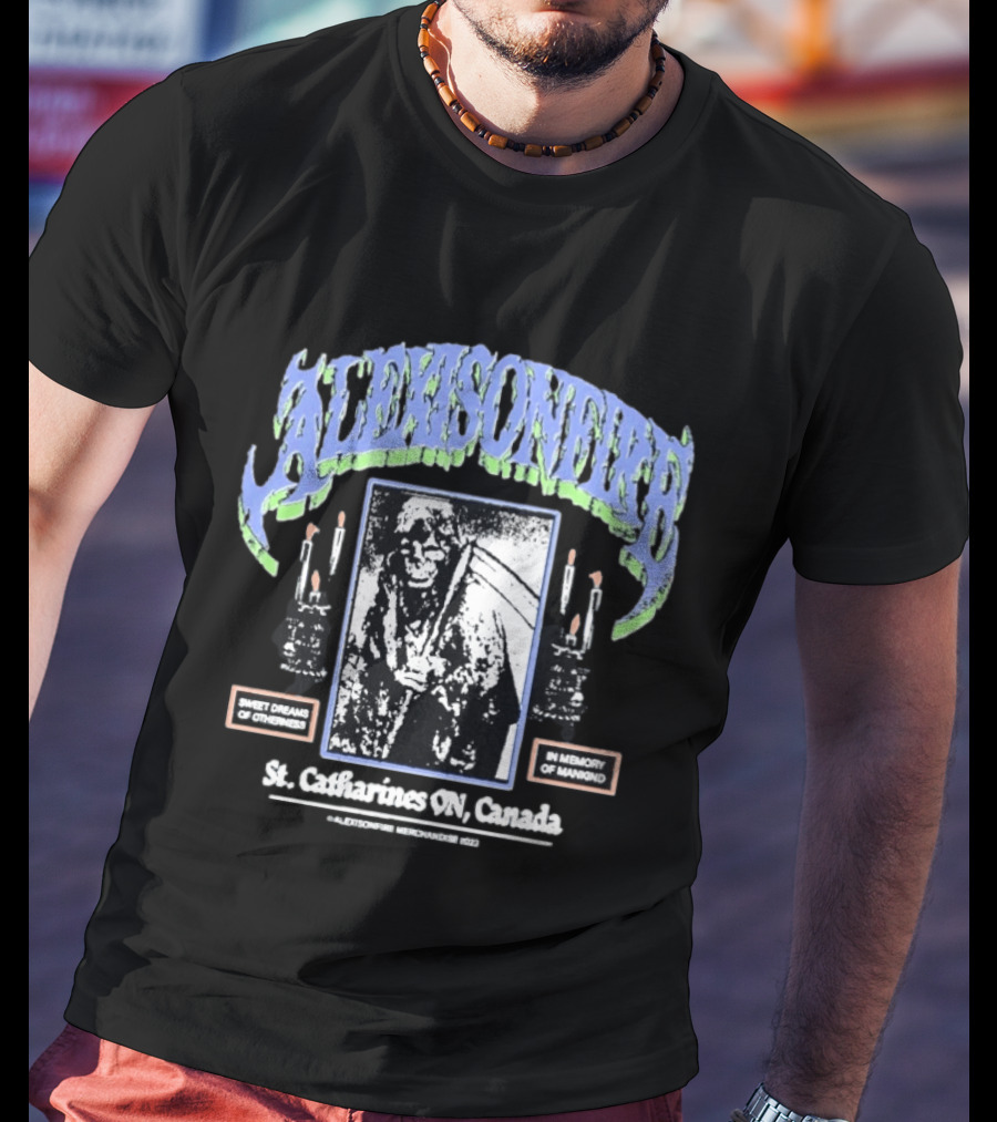 Alexisonfire St Catharines ON Canada Sweet Dreams Of Otherness In Memory Of Mankind Candle T-Shirt