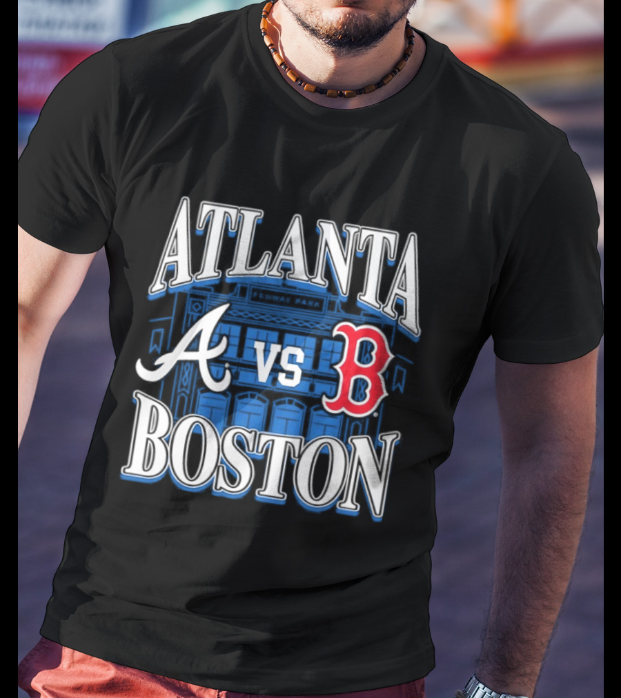 Atlanta Vs Boston Braves Red Sox Fenway Park MLB Baseball T-Shirt