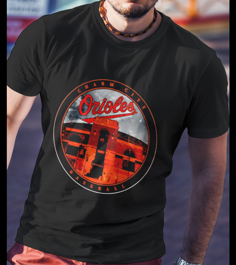 Charm City Orioles Baseball Oriole Park Camden Yards Home Plate Plaza T-Shirt