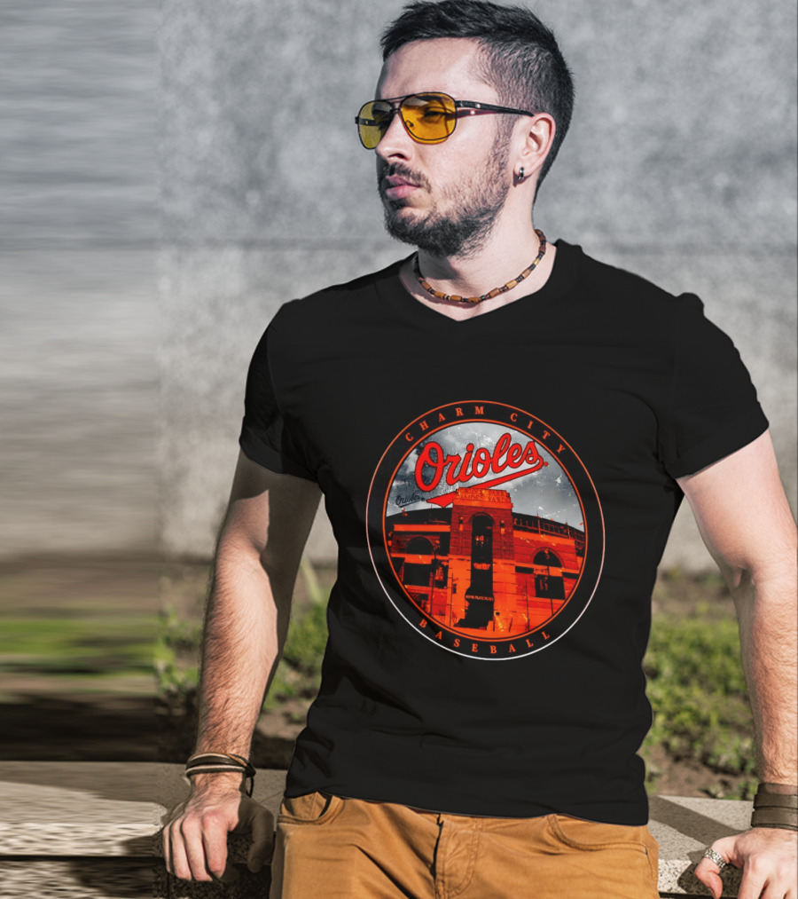 Charm City Orioles Baseball Oriole Park Camden Yards Home Plate Plaza T-Shirt
