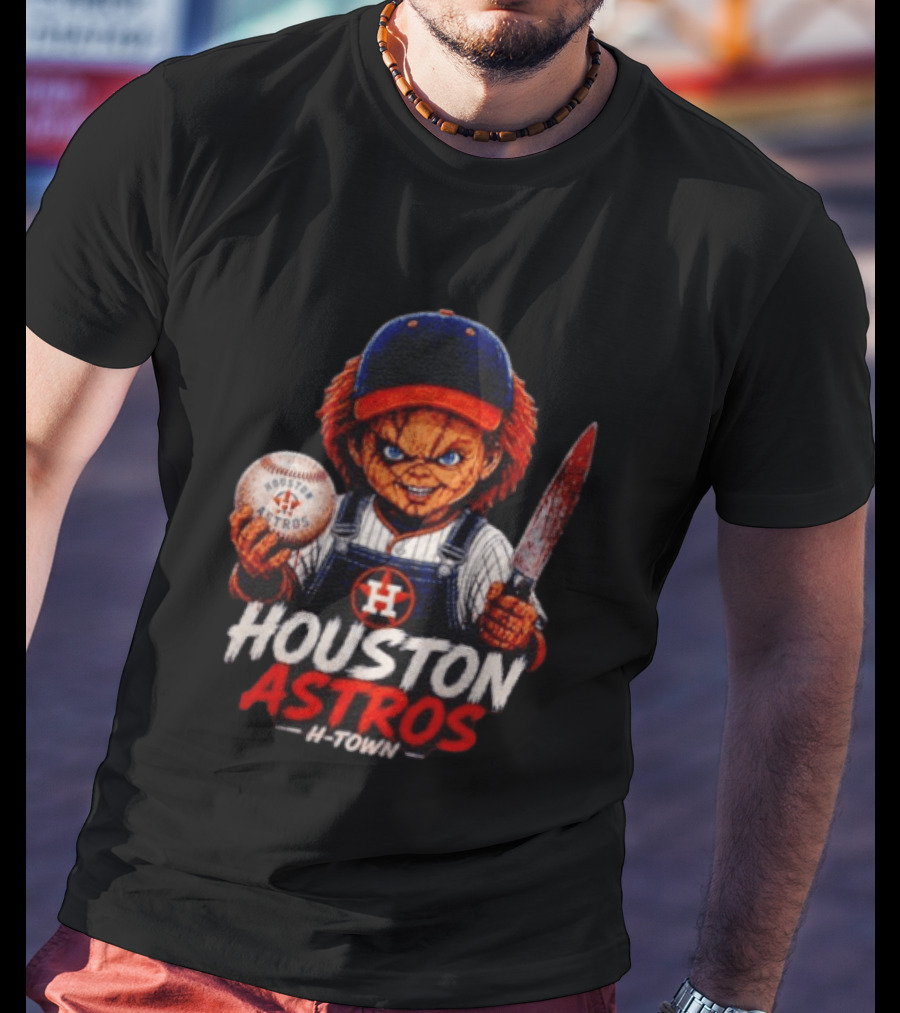 Chucky Houston Astros H Town Baseball MLB Horror T-Shirt