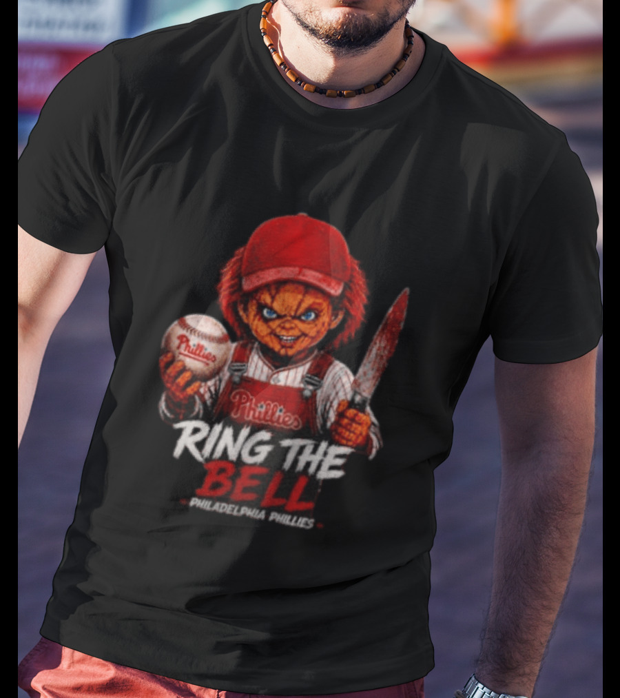Chucky Phillies Ring The Bell Philadelphia Phillies Baseball Horror T-Shirt