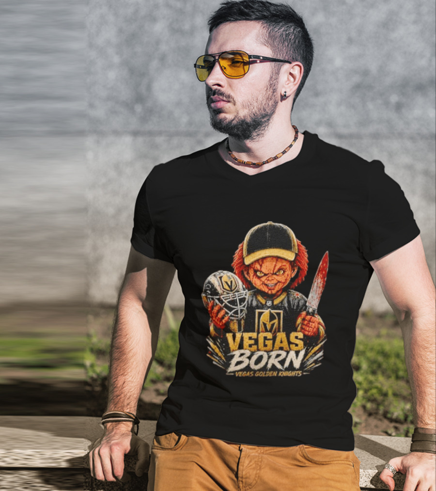 Vegas Born Chucky Vegas Golden Knights NHL T-Shirt