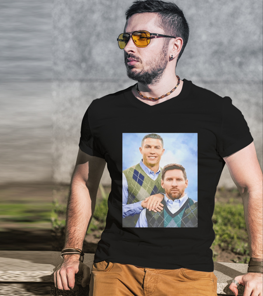 Cristiano Ronaldo Lionel Messi Step Brothers Meme T-Shirt