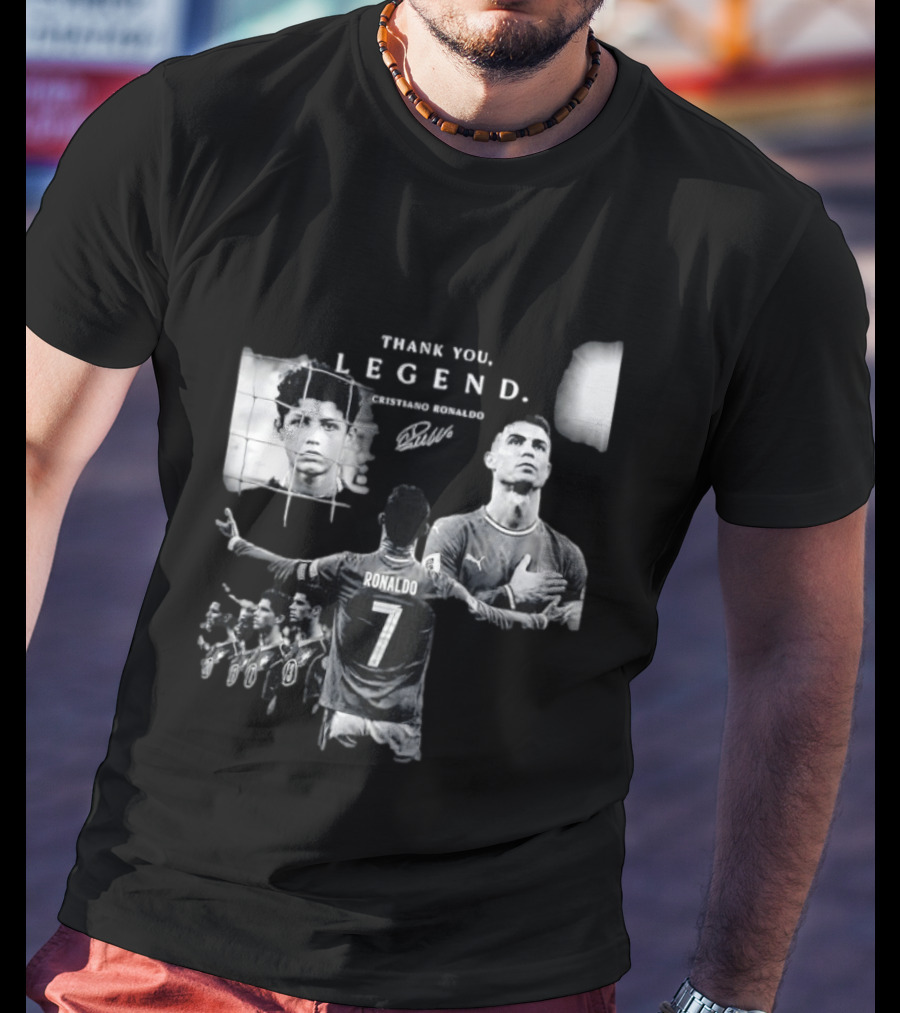 Cristiano Ronaldo Thank You Legend Portugal Number 7 Football T-Shirt