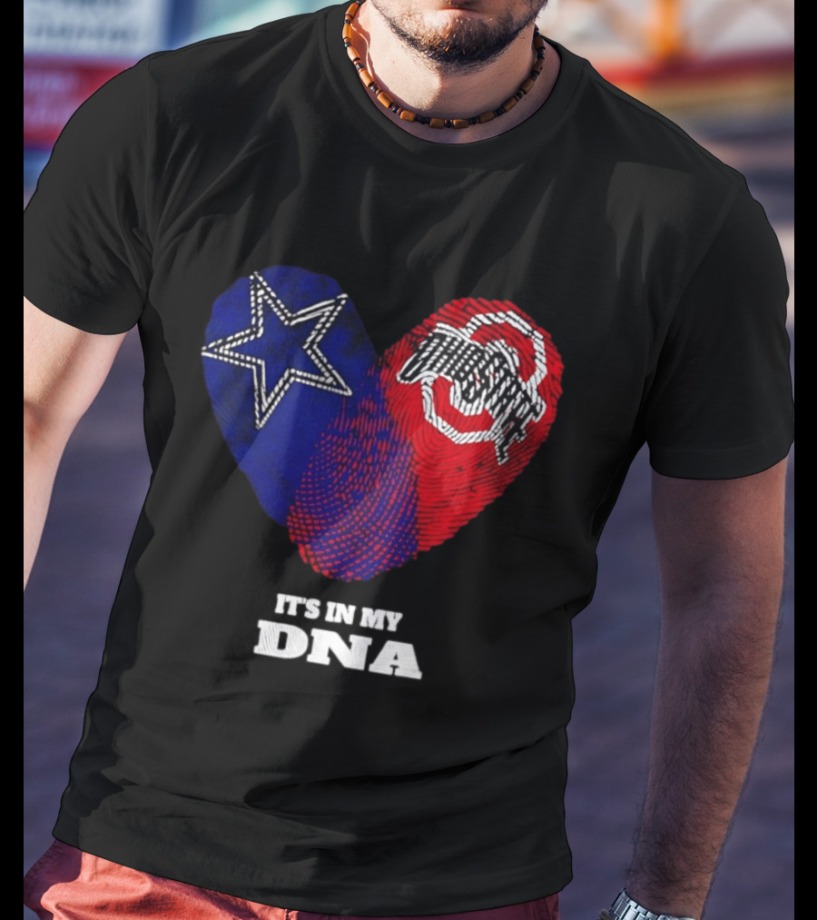 Dallas Cowboys Star And Ohio State Buckeyes Logo It's In My DNA T-Shirt