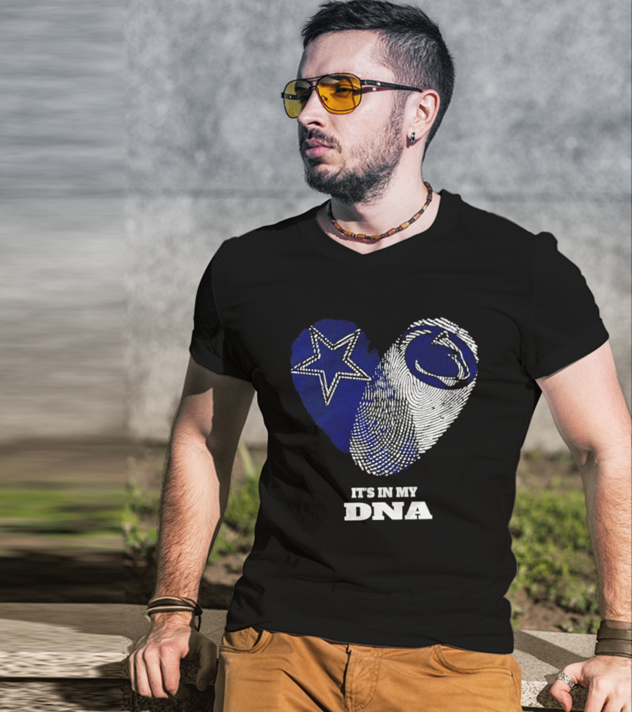 Dallas Cowboys Penn State Nittany Lions It's In My DNA Star Lion T-Shirt