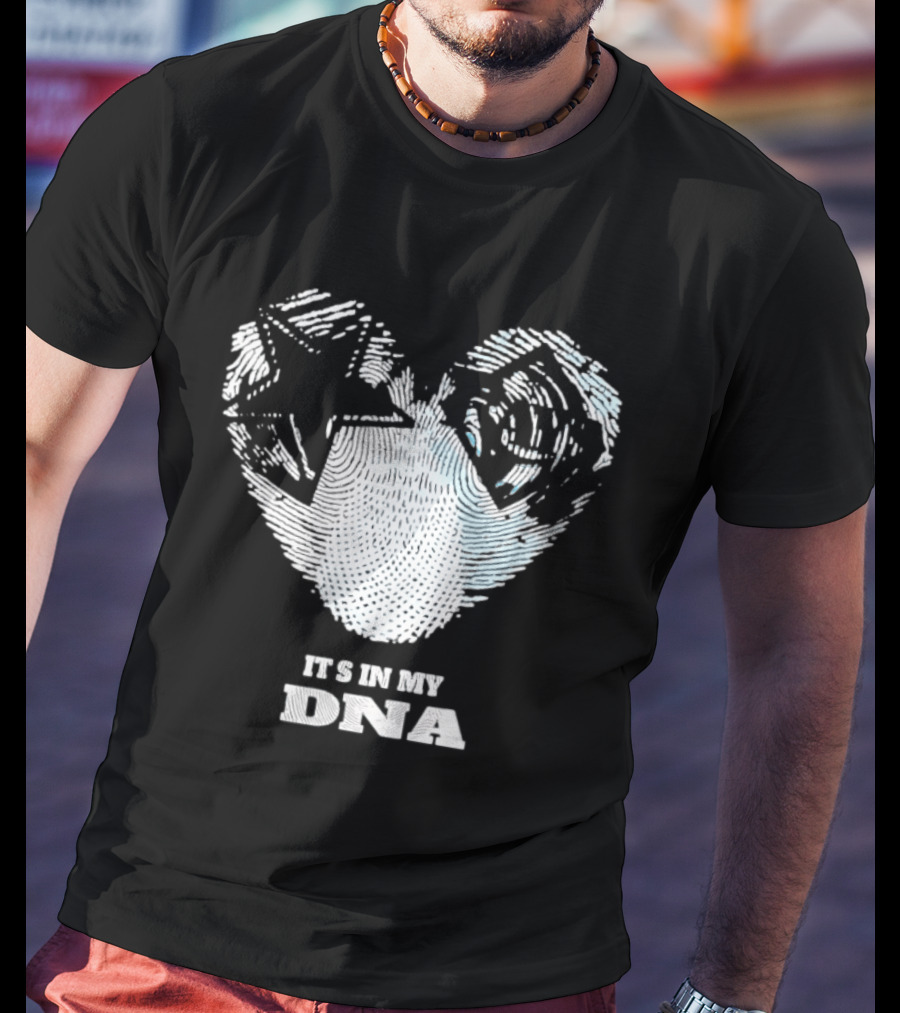 Dallas Cowboys Tampa Bay Rays It's In My DNA Heart Fingerprint T-Shirt
