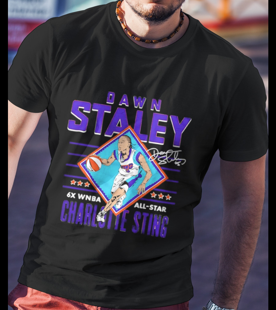 Dawn Staley Charlotte Sting 6x WNBA All Star Basketball Legend T-Shirt