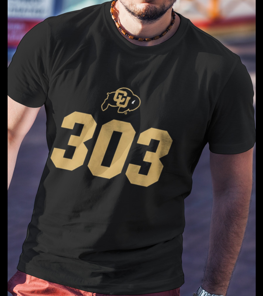 Deion Sanders Colorado Buffaloes Boulder 303 CU Buffs T-Shirt