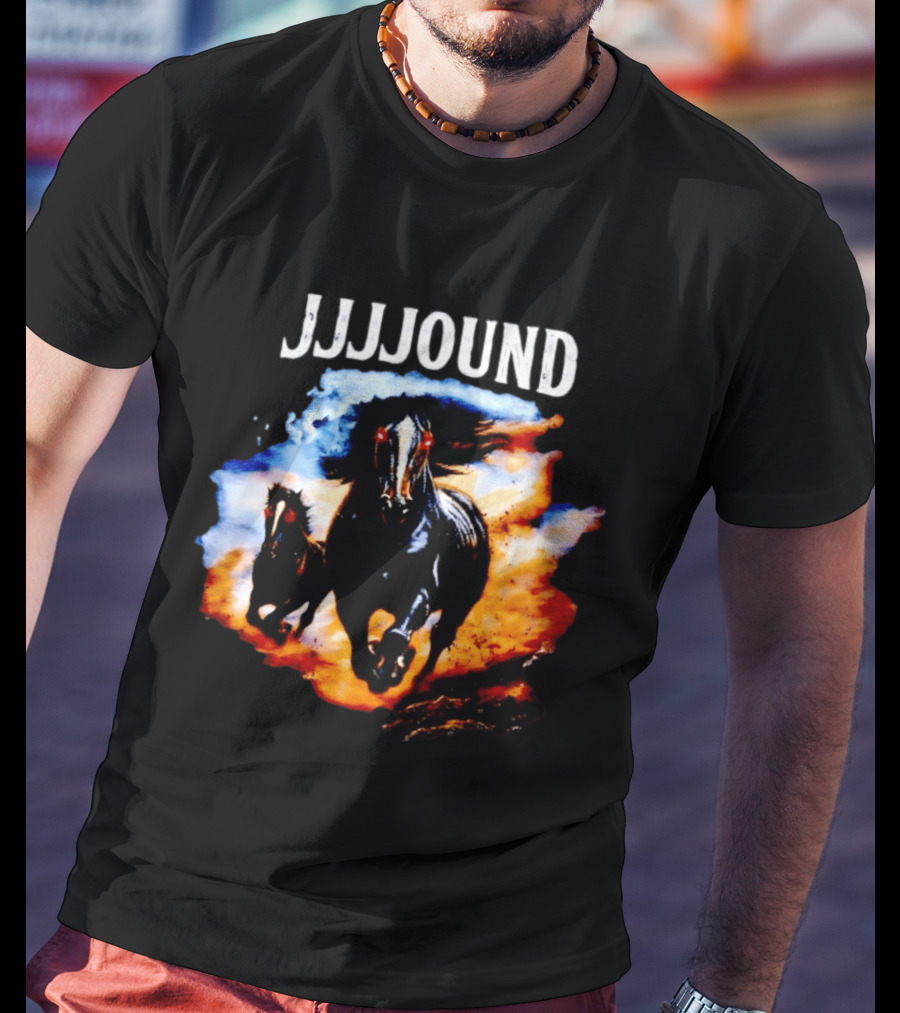 JJJJound 90s Horses Running With Fiery T-Shirt