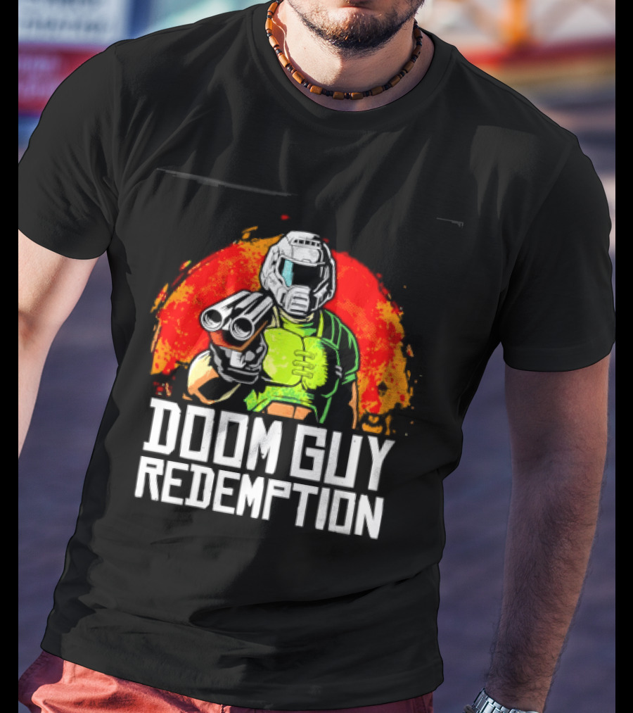 Doom Guy Redemption Video Game FPS Gaming Action T-Shirt