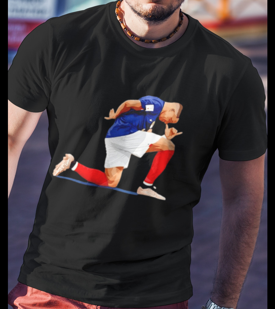 France National Team Kylian Mbappe Celebration Iconic Pose T-Shirt