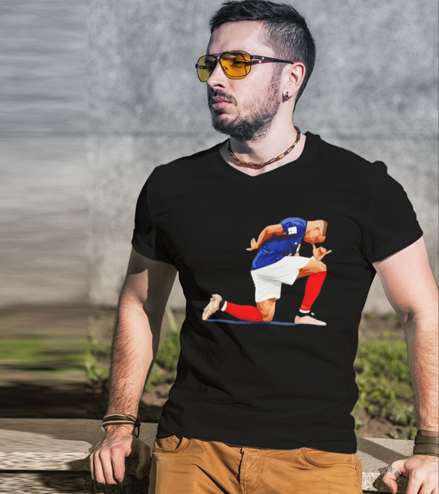 France National Team Kylian Mbappe Celebration Iconic Pose T-Shirt