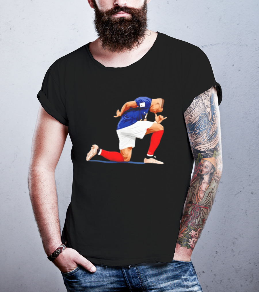 France National Team Kylian Mbappe Celebration Iconic Pose T-Shirt