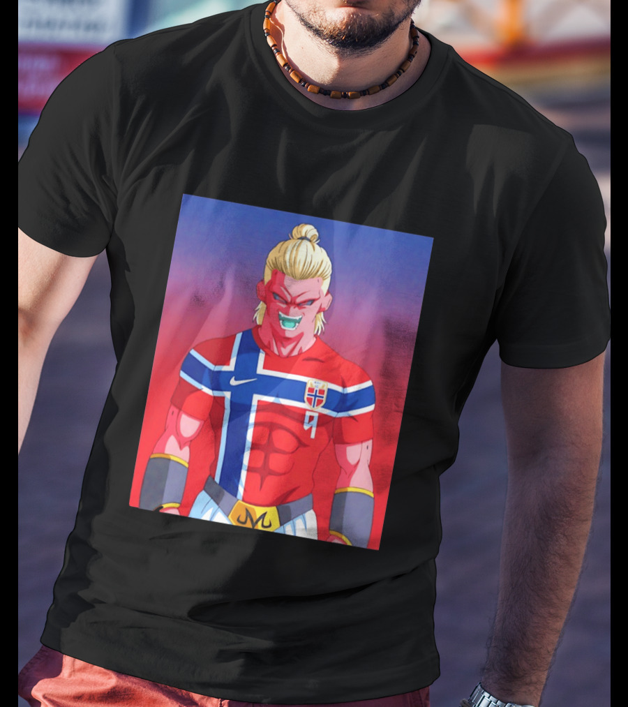 Erling Haaland As Dragon Ball Z Majin Buu With Norway Jersey 9 T-Shirt