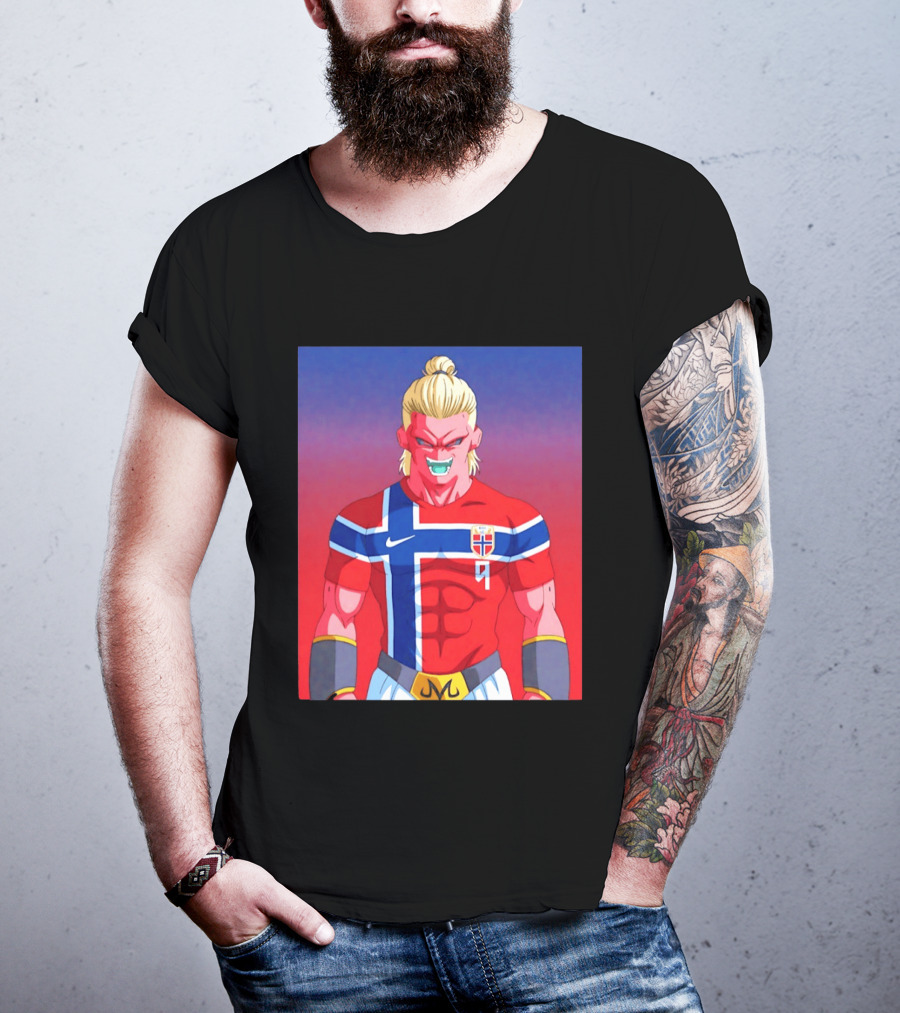 Erling Haaland As Dragon Ball Z Majin Buu With Norway Jersey 9 T-Shirt