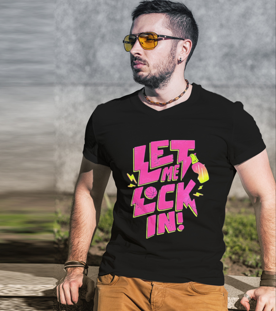 Let Me Lock In Bright Basketball Neon T-Shirt