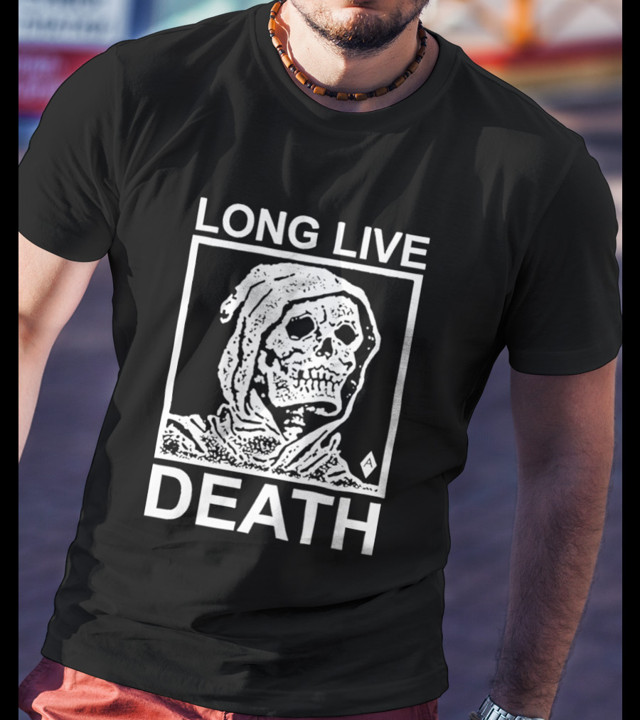 Long Live Death Grim Reaper Skeleton Gothic T-Shirt