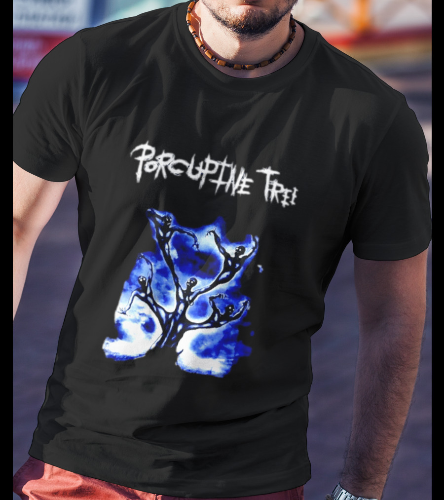 Porcupine Tree Ecelna Rock And Roll Blue Abstract Figures T-Shirt