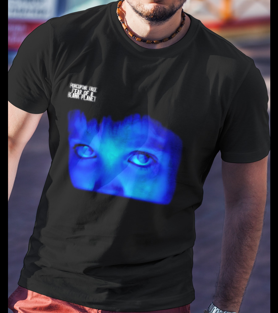 Porcupine Tree Fear Of A Blank Planet 2007 Rock Album Cover Blue Face T-Shirt
