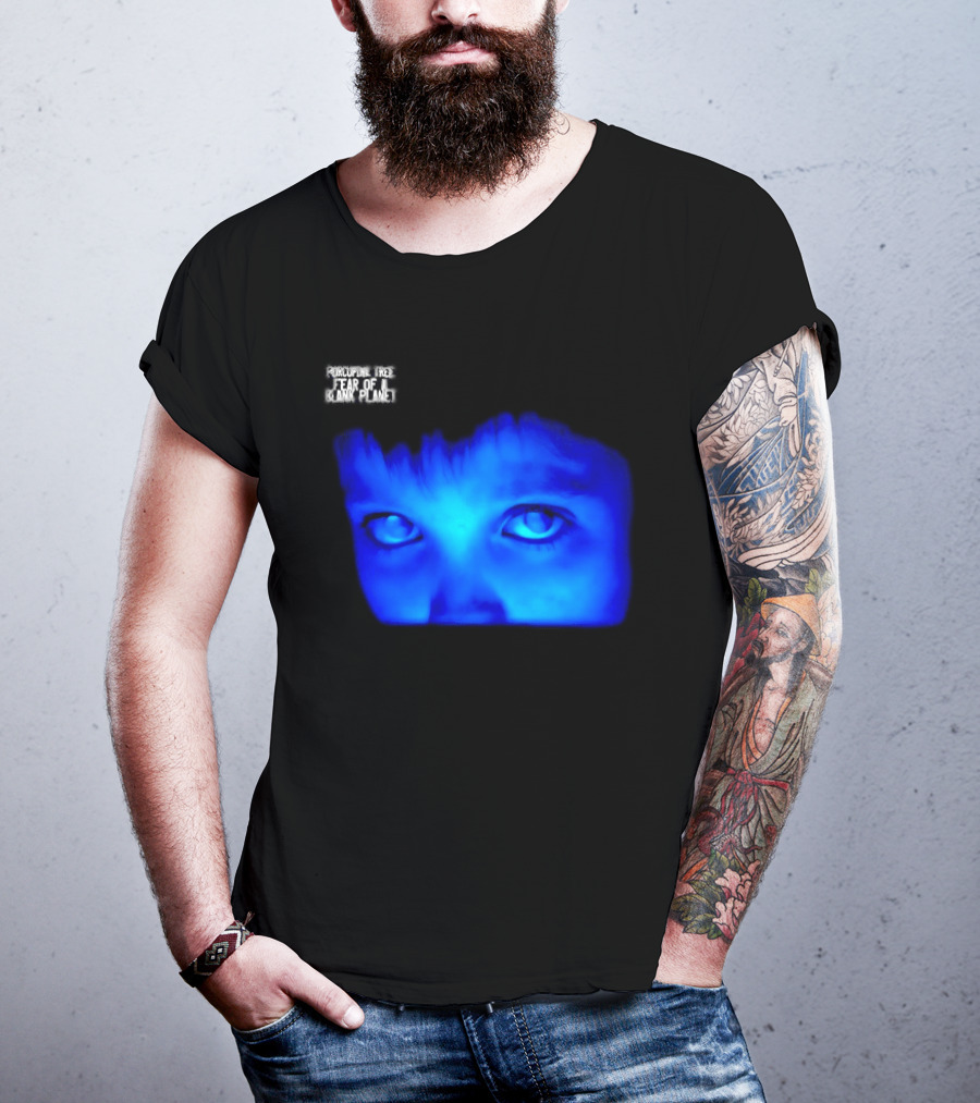 Porcupine Tree Fear Of A Blank Planet 2007 Rock Album Cover Blue Face T-Shirt