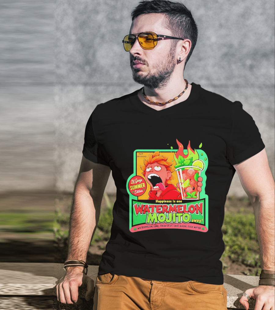 Lil Ganja Summer Edition Happiness Is One Watermelon Mojito Away T-Shirt