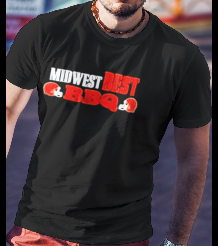 Midwest Best BBQ Cincinnati Bengals Football Helmets T-Shirt