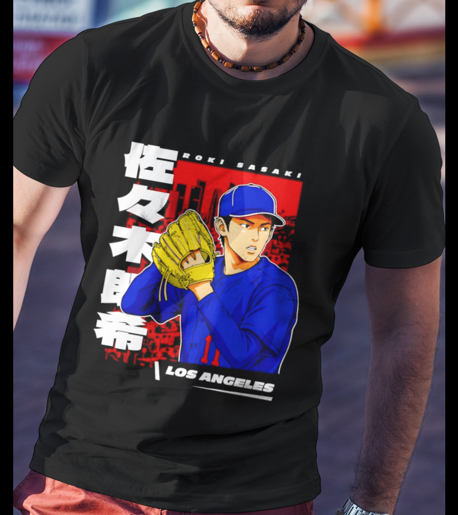 Roki Sasaki Los Angeles Baseball Japanese T-Shirt