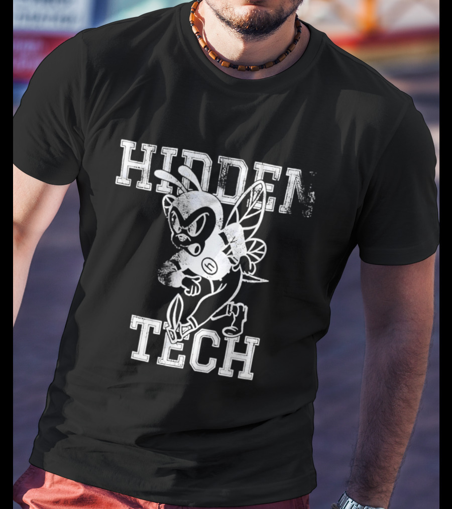 Hidden Tech Hornet Vintage Athletic T-Shirt