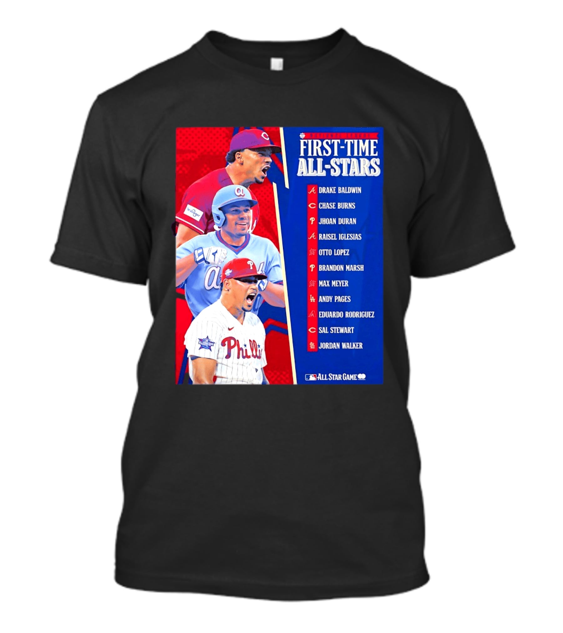 MLB National League First Time All Stars T-Shirt